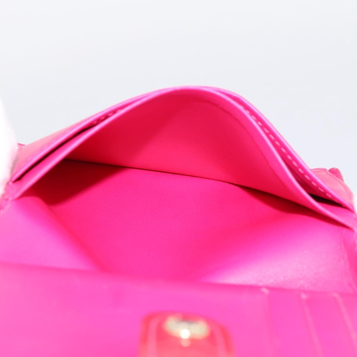 LOUIS VUITTON Vernis PortefeuilleViennois Wallet Fuchsia M91254 LV Auth 203329