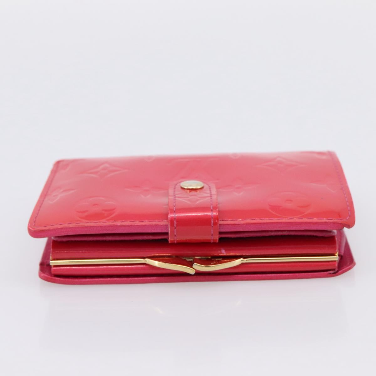 LOUIS VUITTON Vernis PortefeuilleViennois Wallet Fuchsia M91254 LV Auth 203329