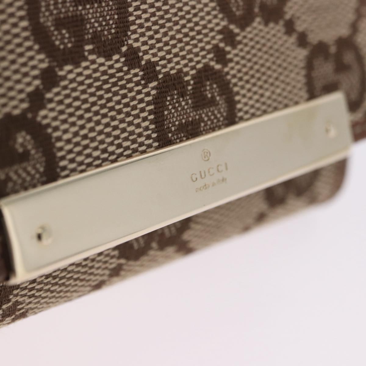 GUCCI GG Canvas Key Case Beige Gold 127048 Auth 203330V