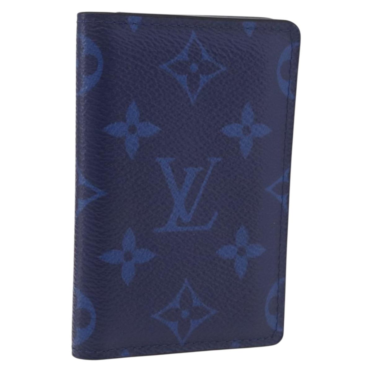 LOUIS VUITTON Tiger Lama Monogram Organizer Dupoch Blue M30301 LV Auth 203335V