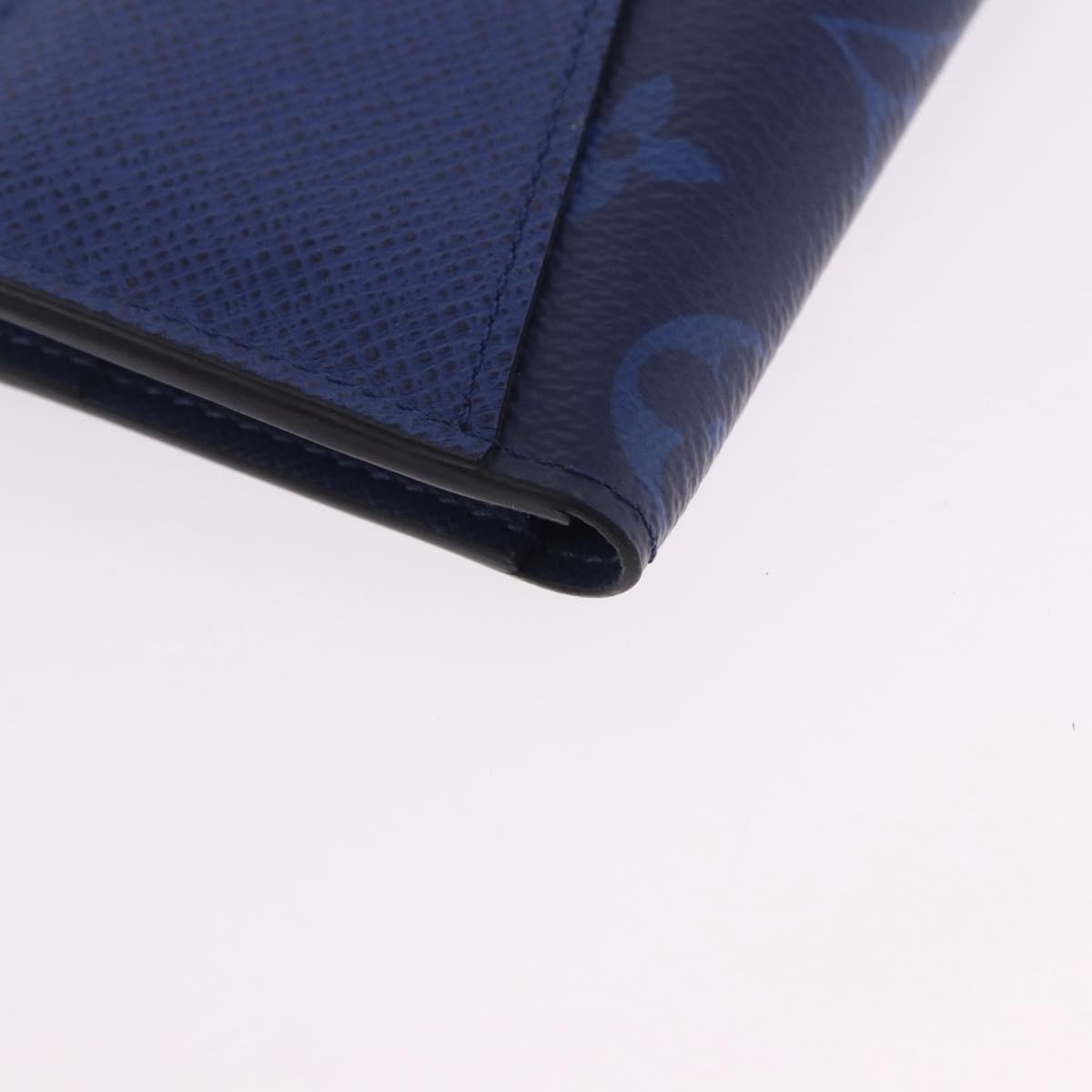 LOUIS VUITTON Tiger Lama Monogram Organizer Dupoch Blue M30301 LV Auth 203335V