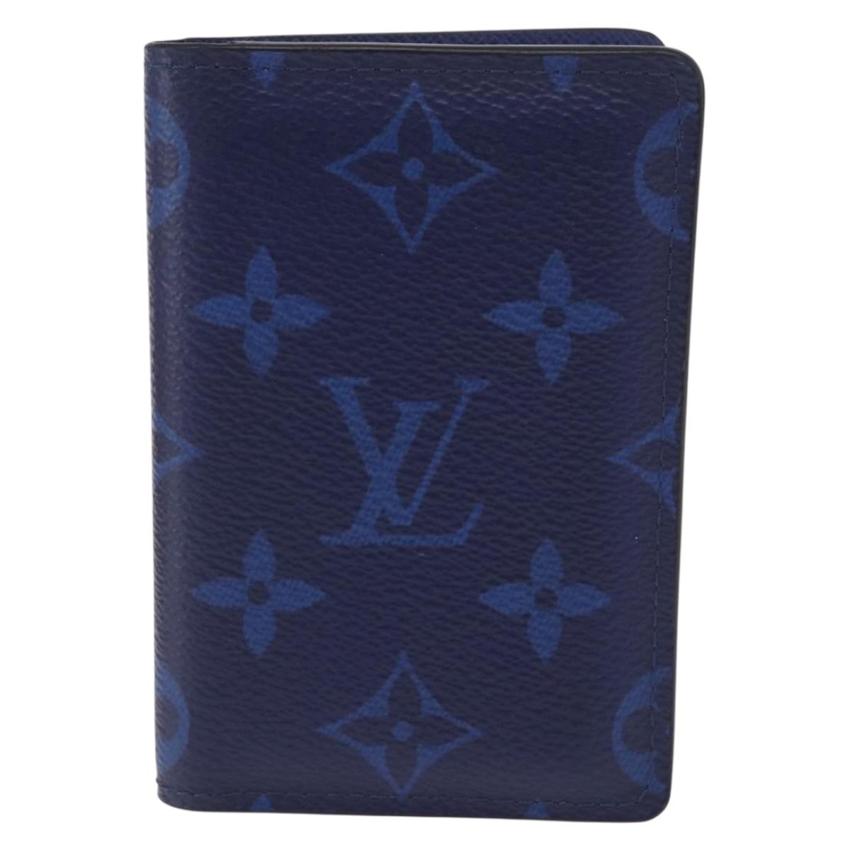 LOUIS VUITTON Tiger Lama Monogram Organizer Dupoch Blue M30301 LV Auth 203335V
