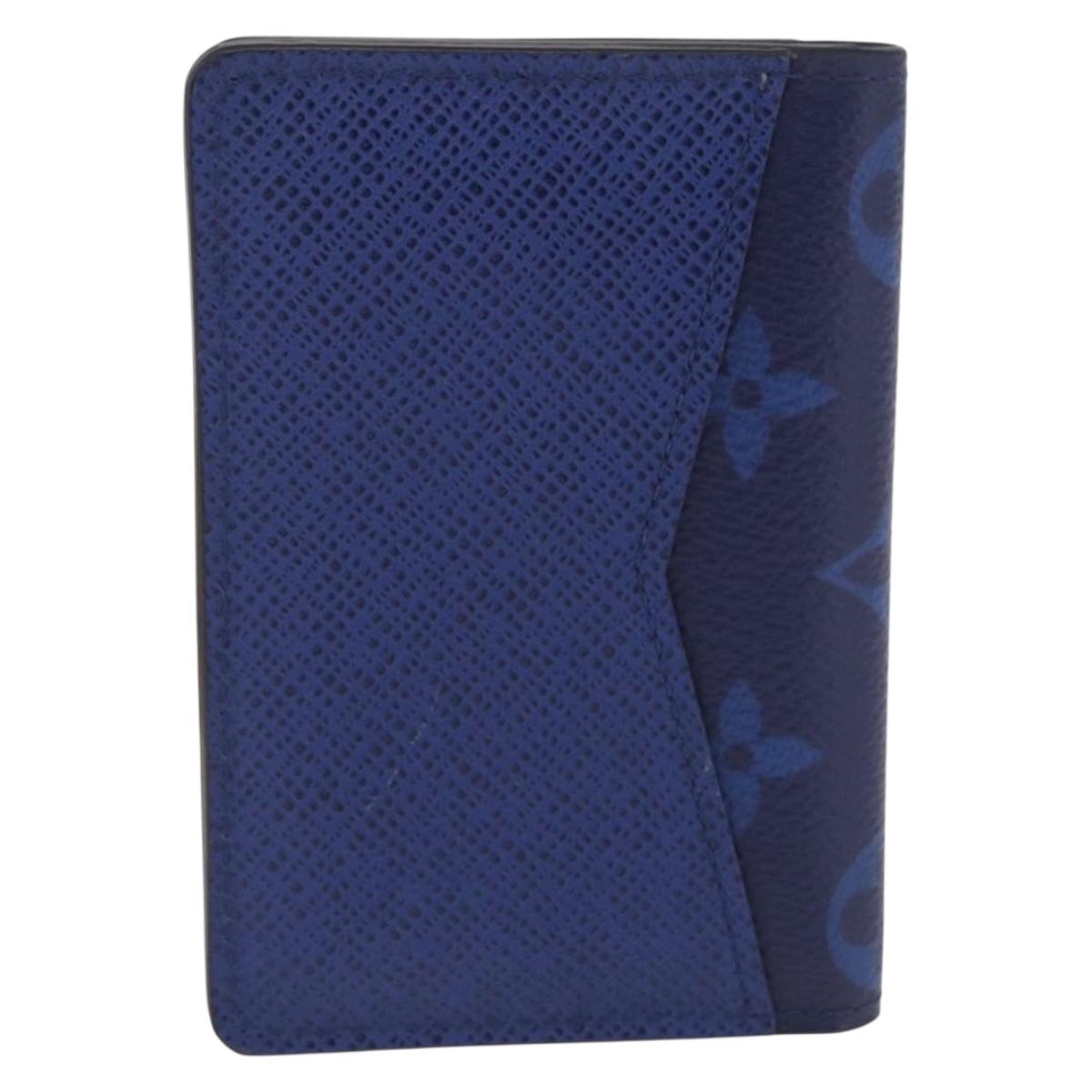 LOUIS VUITTON Tiger Lama Monogram Organizer Dupoch Blue M30301 LV Auth 203335V