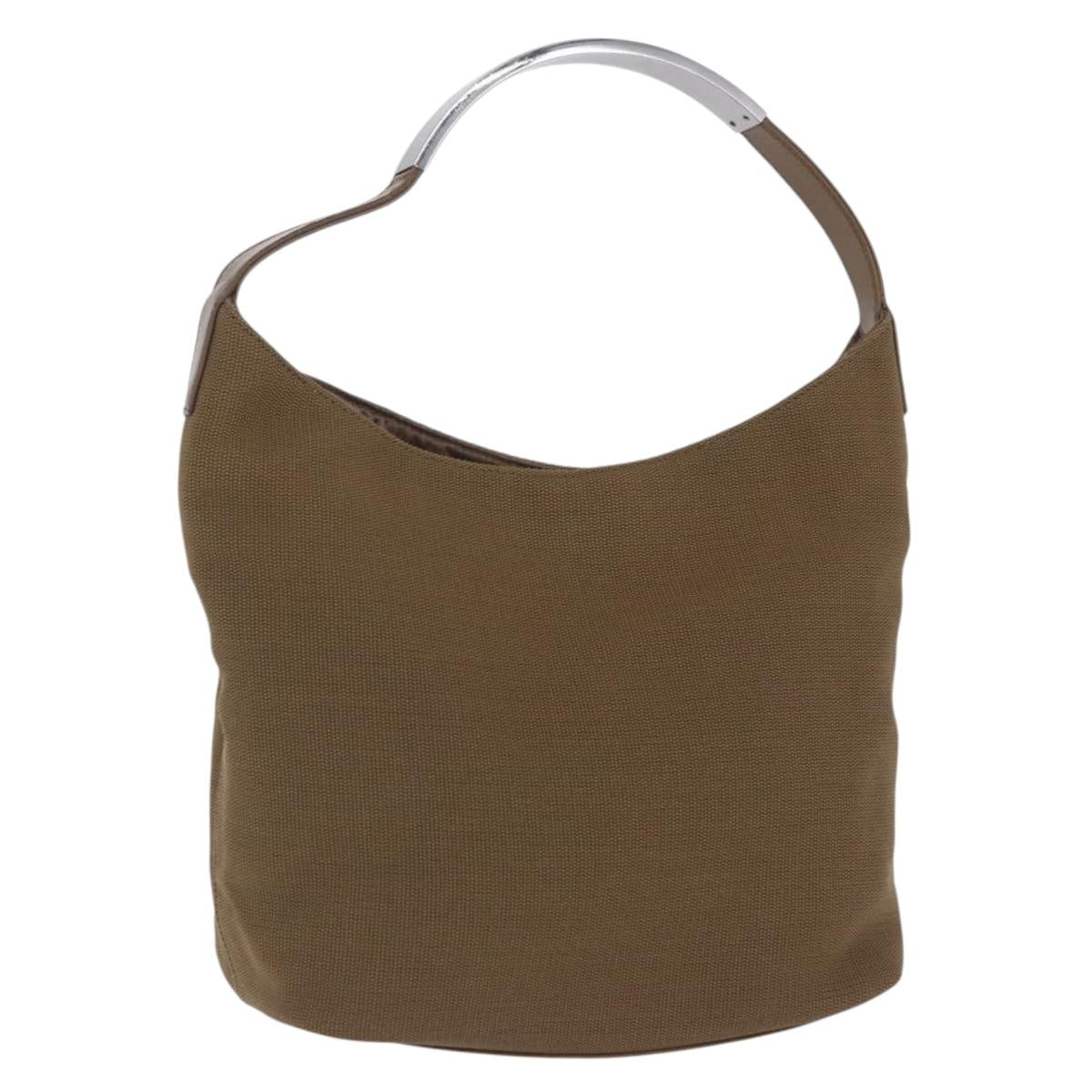 GUCCI Hand Bag Canvas Brown Silver 001 3298 Auth 203341