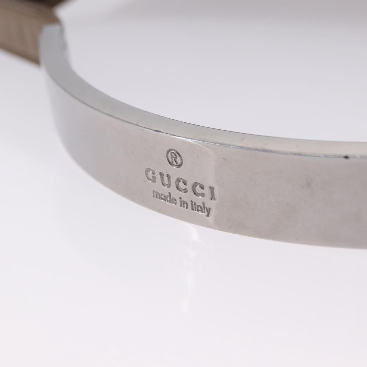 GUCCI Hand Bag Canvas Brown Silver 001 3298 Auth 203341