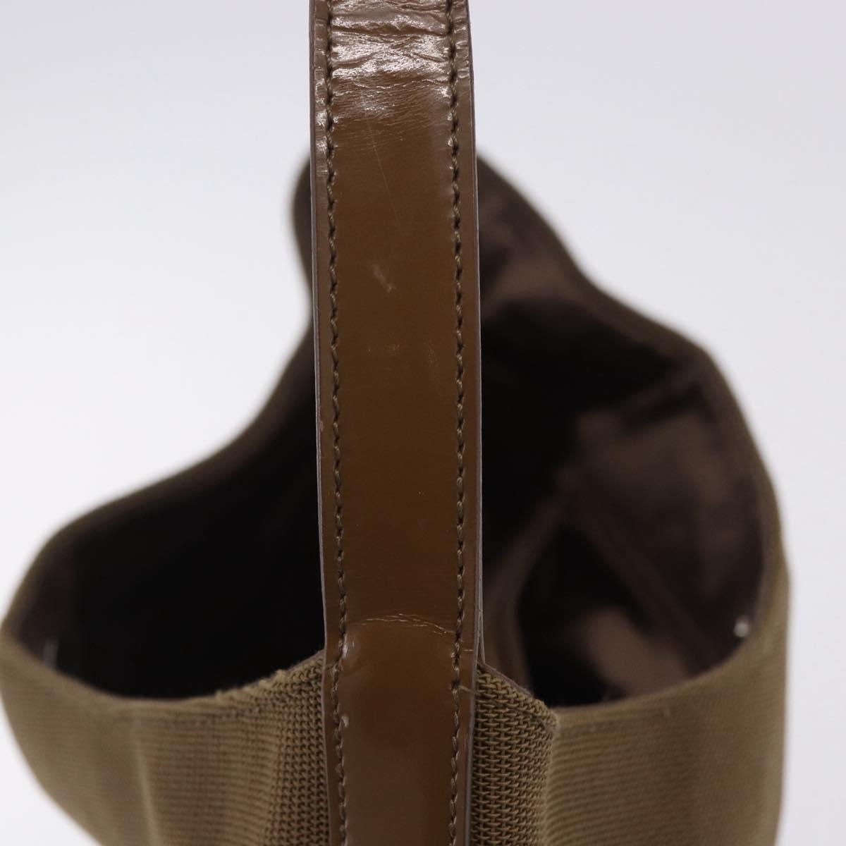 GUCCI Hand Bag Canvas Brown Silver 001 3298 Auth 203341