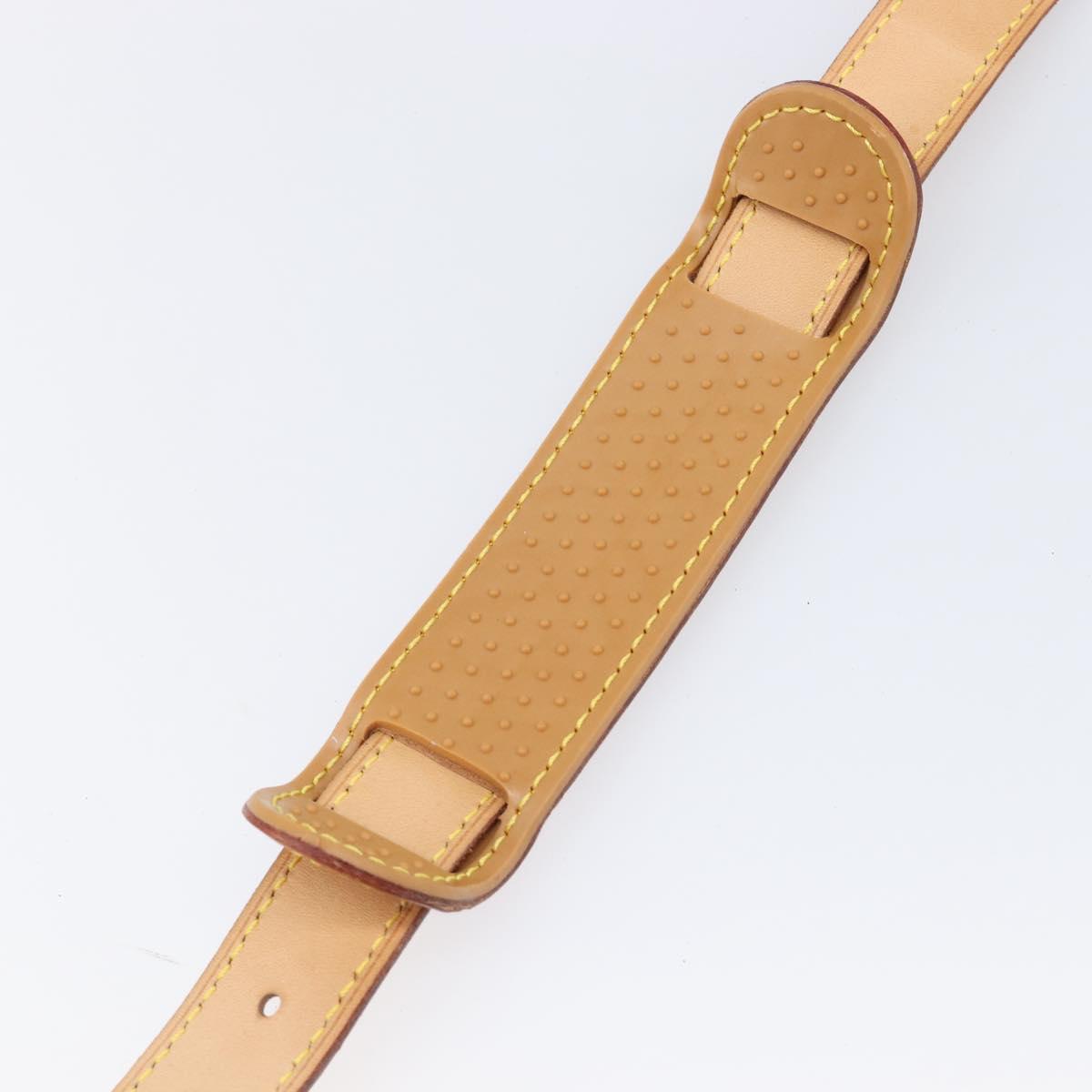LOUIS VUITTON Adjustable Shoulder Strap Leather 39.8""-47.2"" Beige Auth 203349