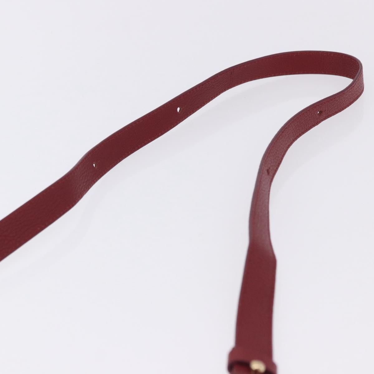 Chloe SeeByChloe Shoulder Bag Suede Red Gold Tone Auth 203350A