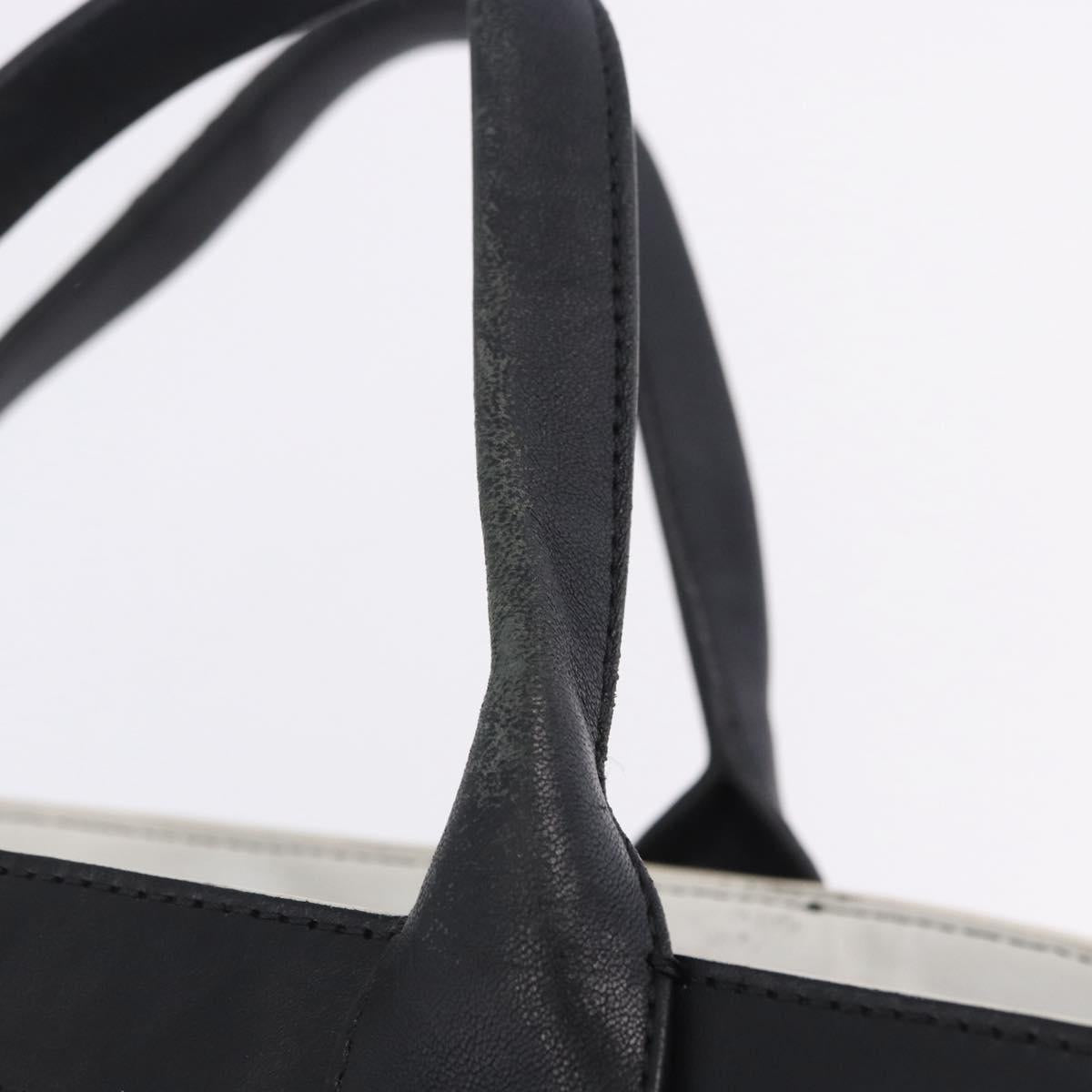 Chloe Alison Tote Bag Leather Ivory Black Auth 203353