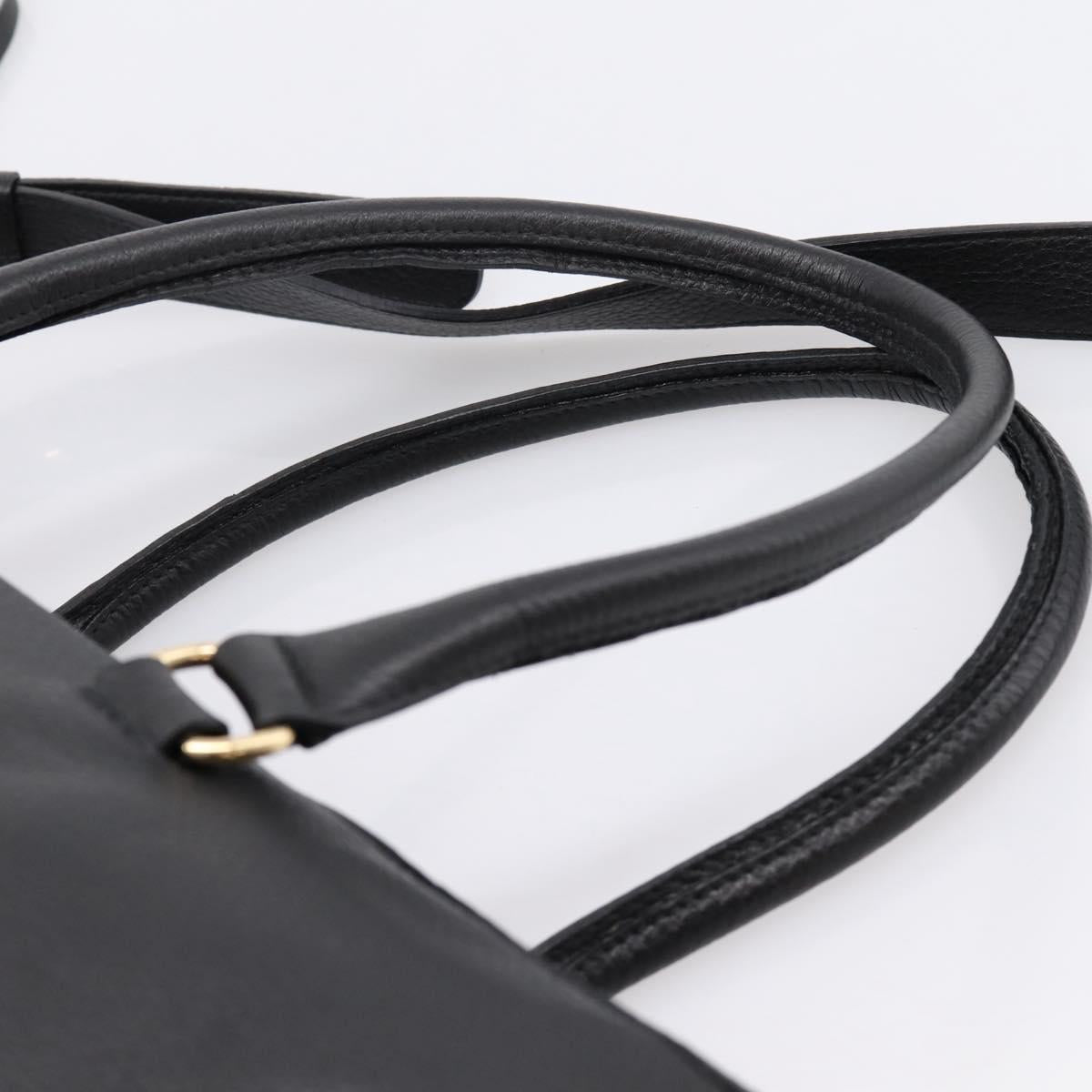 Chloe SeeByChloe Hand Bag Leather 2way Black Gold Tone Auth 203355A