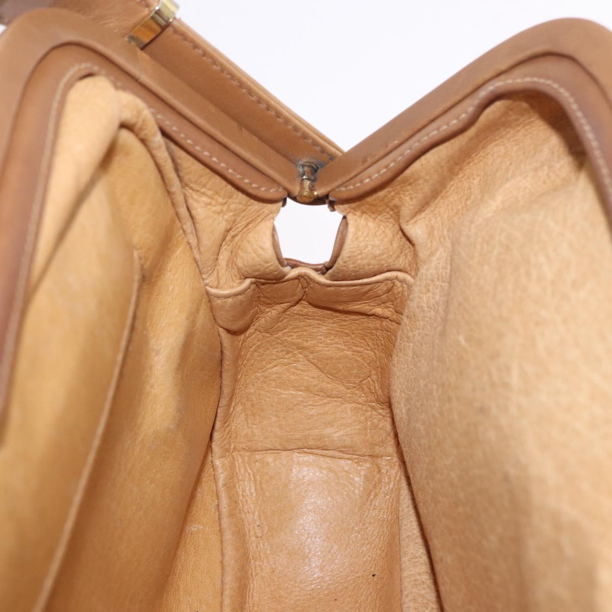 GUCCI Micro GG Canvas Shoulder Bag Beige Gold Tone 001 261 1055 Auth 203357