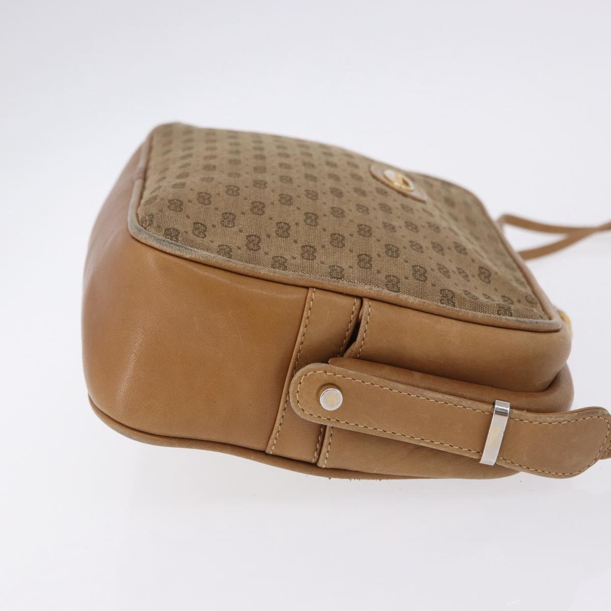 GUCCI Micro GG Canvas Shoulder Bag Beige Gold Tone 001 261 1055 Auth 203357