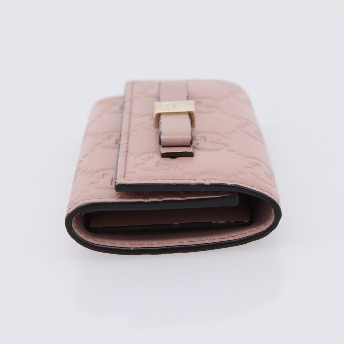 GUCCI GuccissimaGG Key Case Leather Pink Gold Tone 388682 Auth 203365A
