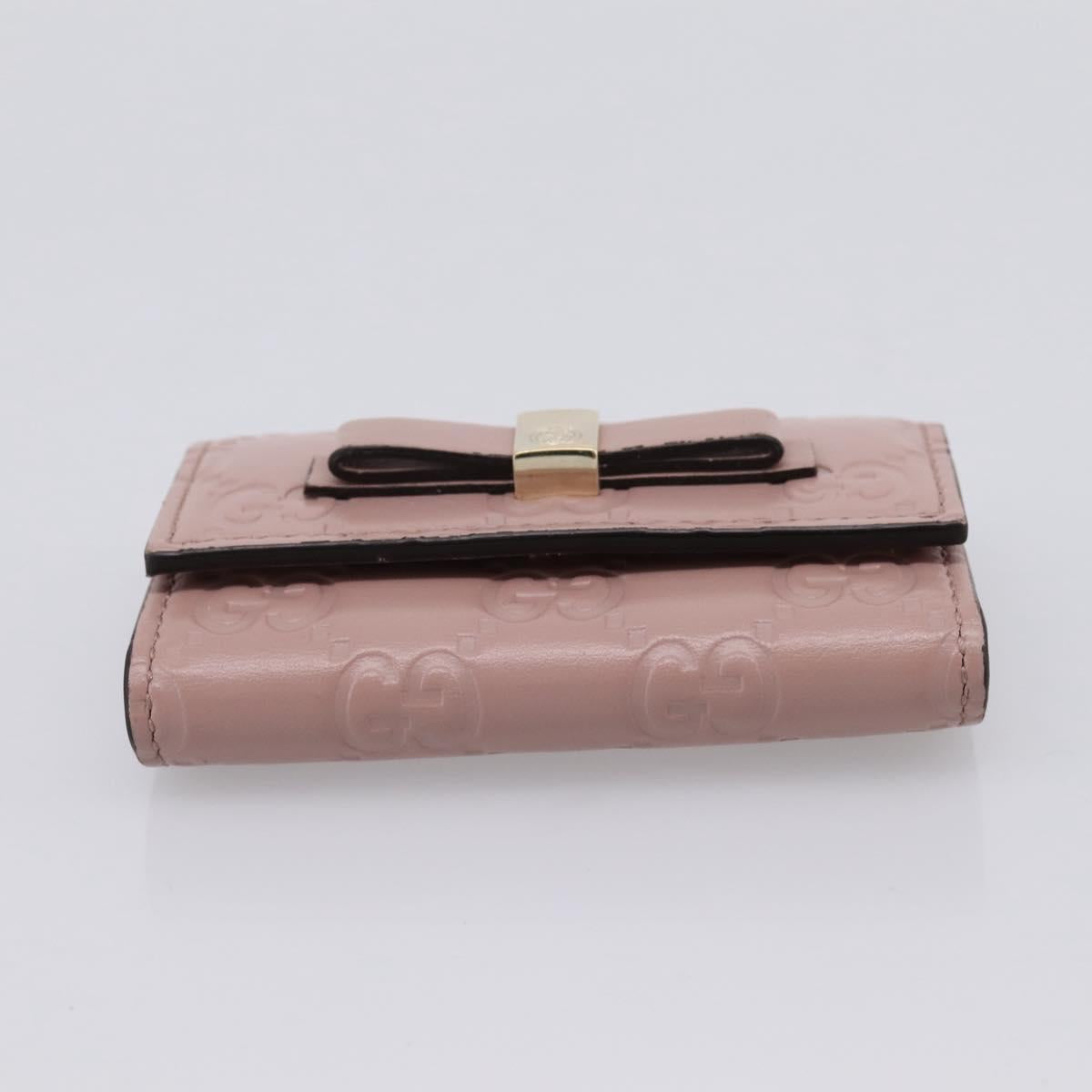 GUCCI GuccissimaGG Key Case Leather Pink Gold Tone 388682 Auth 203365A