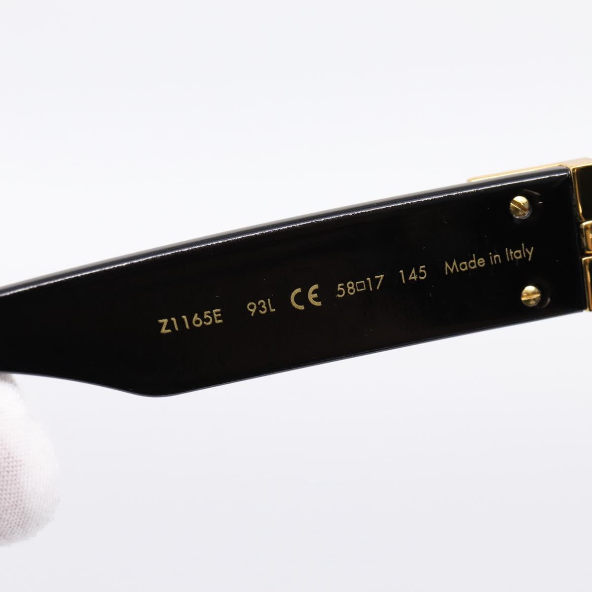 LOUIS VUITTON 1.1 Millionaire Sunglasses Plastic Black Gold Z1165E Auth 203374M