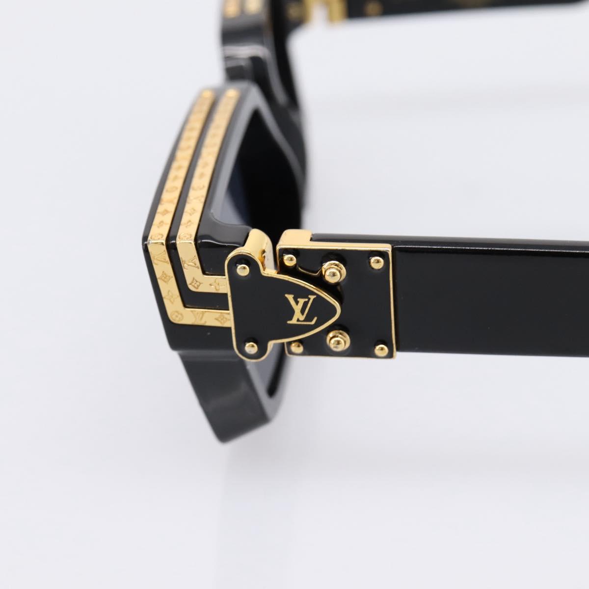 LOUIS VUITTON 1.1 Millionaire Sunglasses Plastic Black Gold Z1165E Auth 203374M