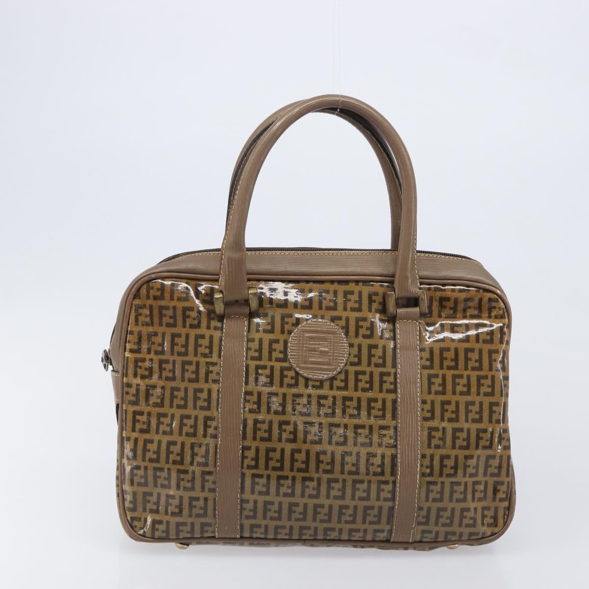FENDI Zucchino Canvas Zucca Canvas Bag PVC Coated Canvas 3 Set Auth 203381