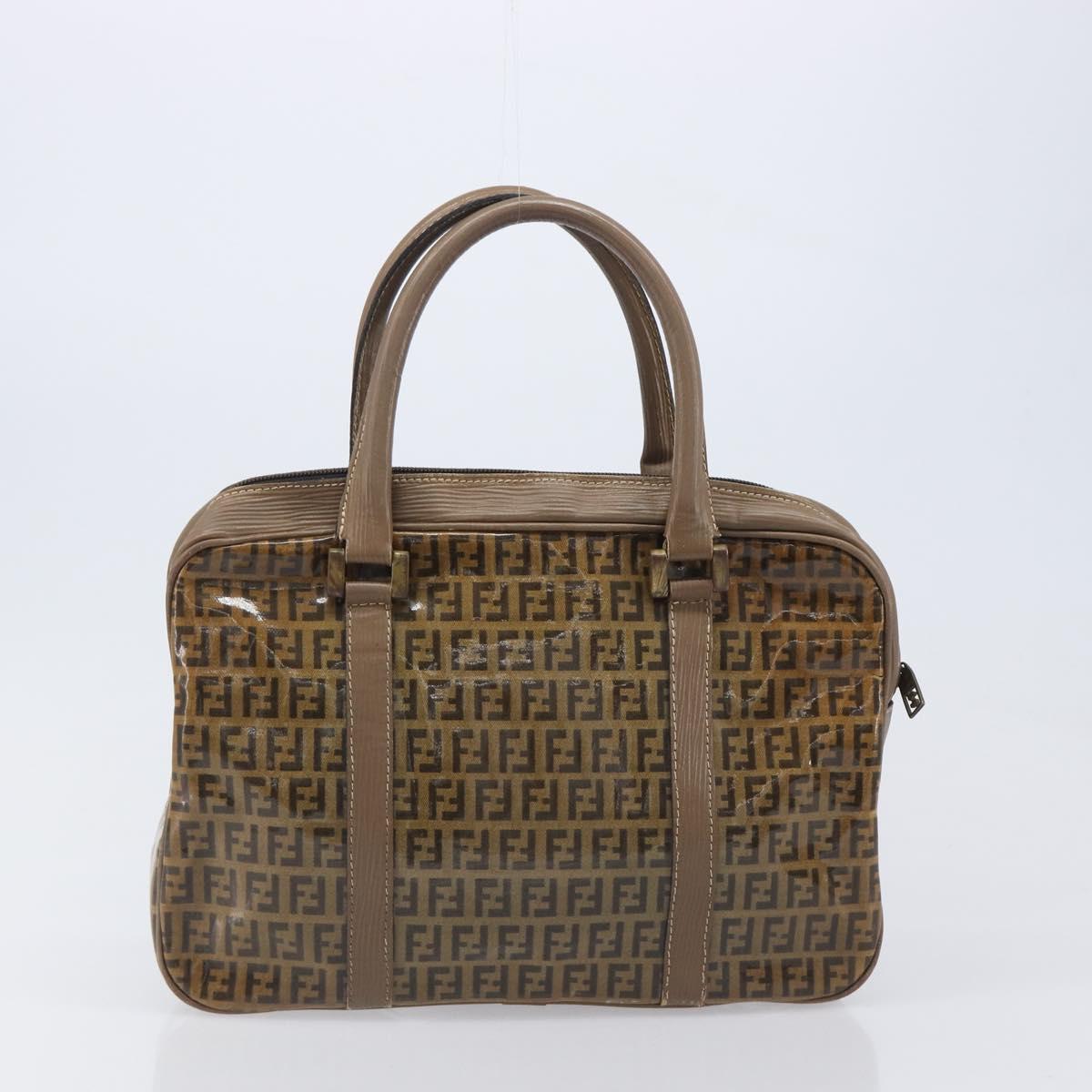 FENDI Zucchino Canvas Zucca Canvas Bag PVC Coated Canvas 3 Set Auth 203381