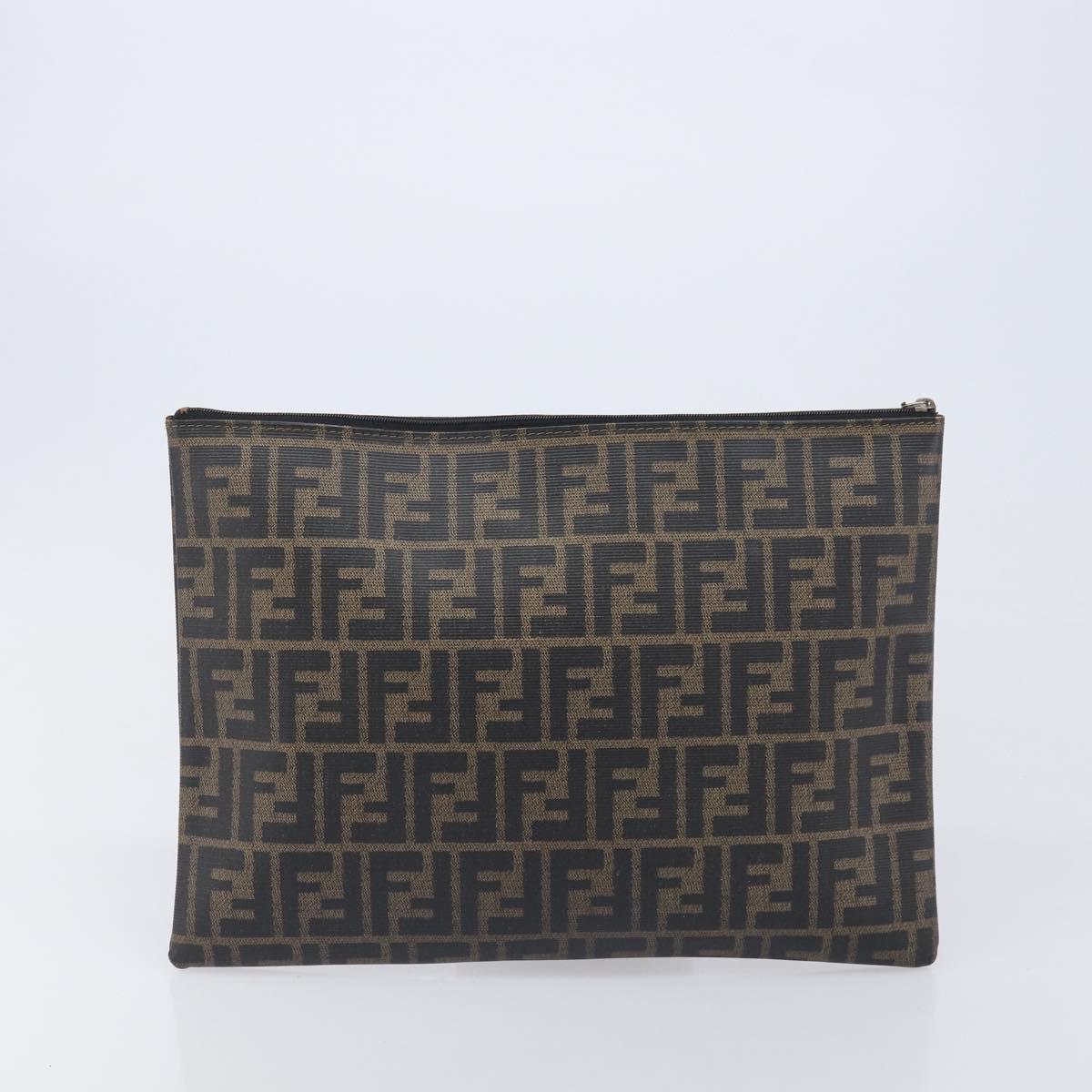 FENDI Zucchino Canvas Zucca Canvas Bag PVC Coated Canvas 3 Set Auth 203381
