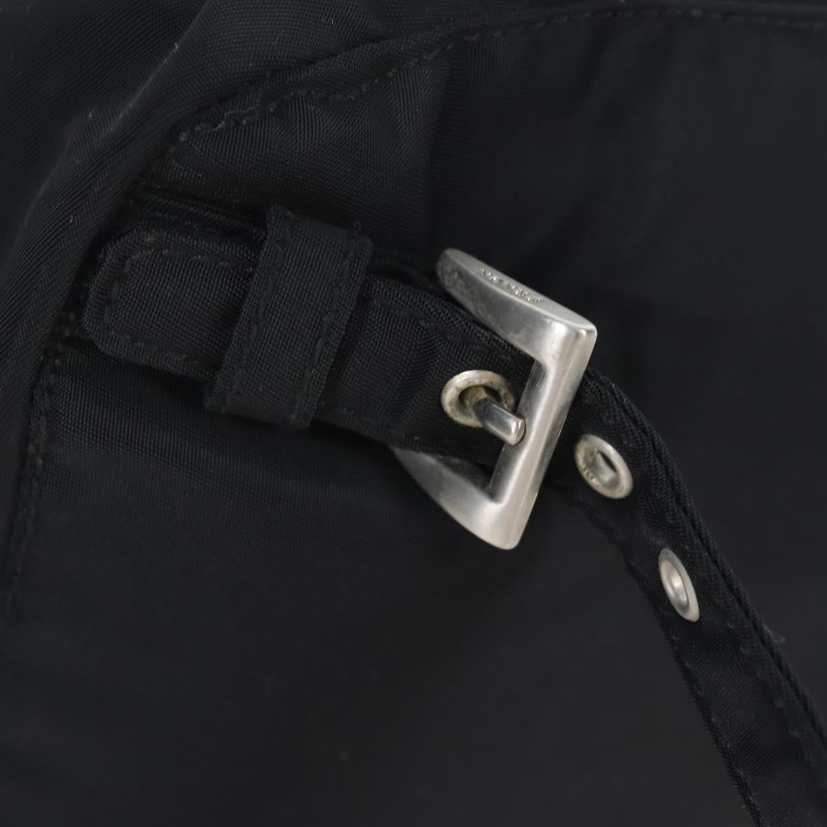 PRADA Backpack Nylon Black Silver Auth 203389A