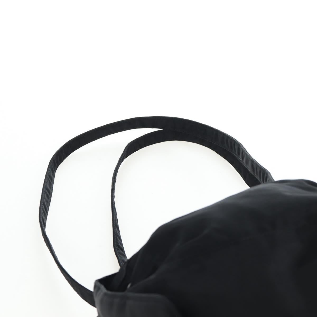 PRADA Backpack Nylon Black Silver Auth 203389A