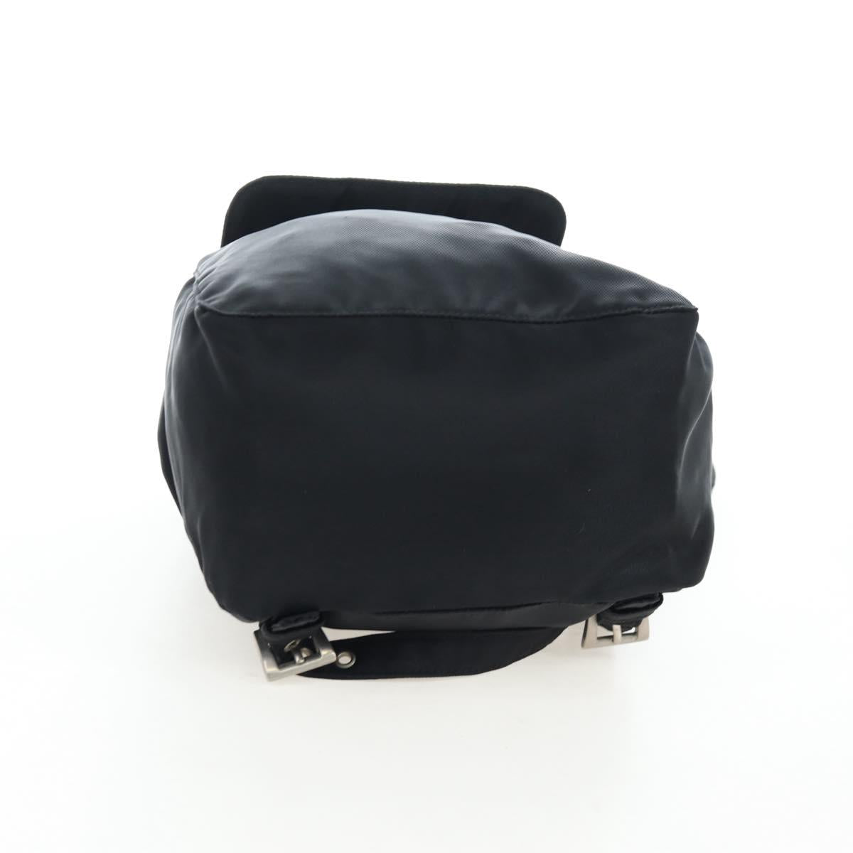 PRADA Backpack Nylon Black Silver Auth 203389A