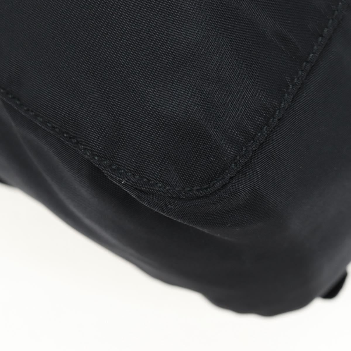 PRADA Backpack Nylon Black Silver Auth 203389A