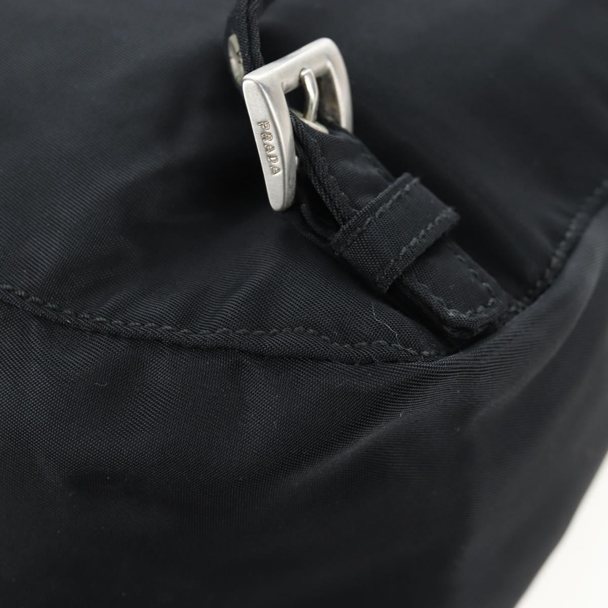 PRADA Backpack Nylon Black Silver Auth 203389A