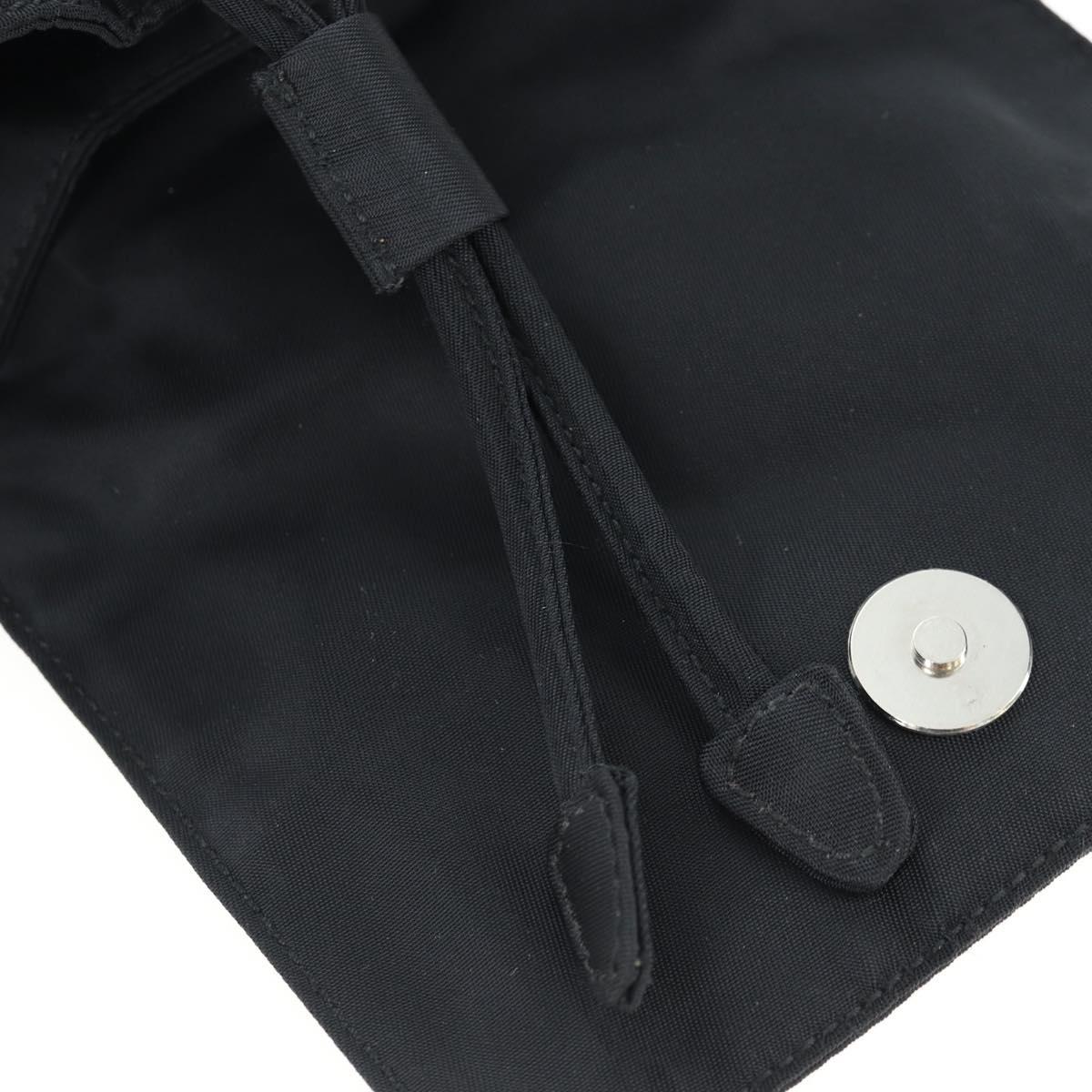 PRADA Backpack Nylon Black Silver Auth 203389A