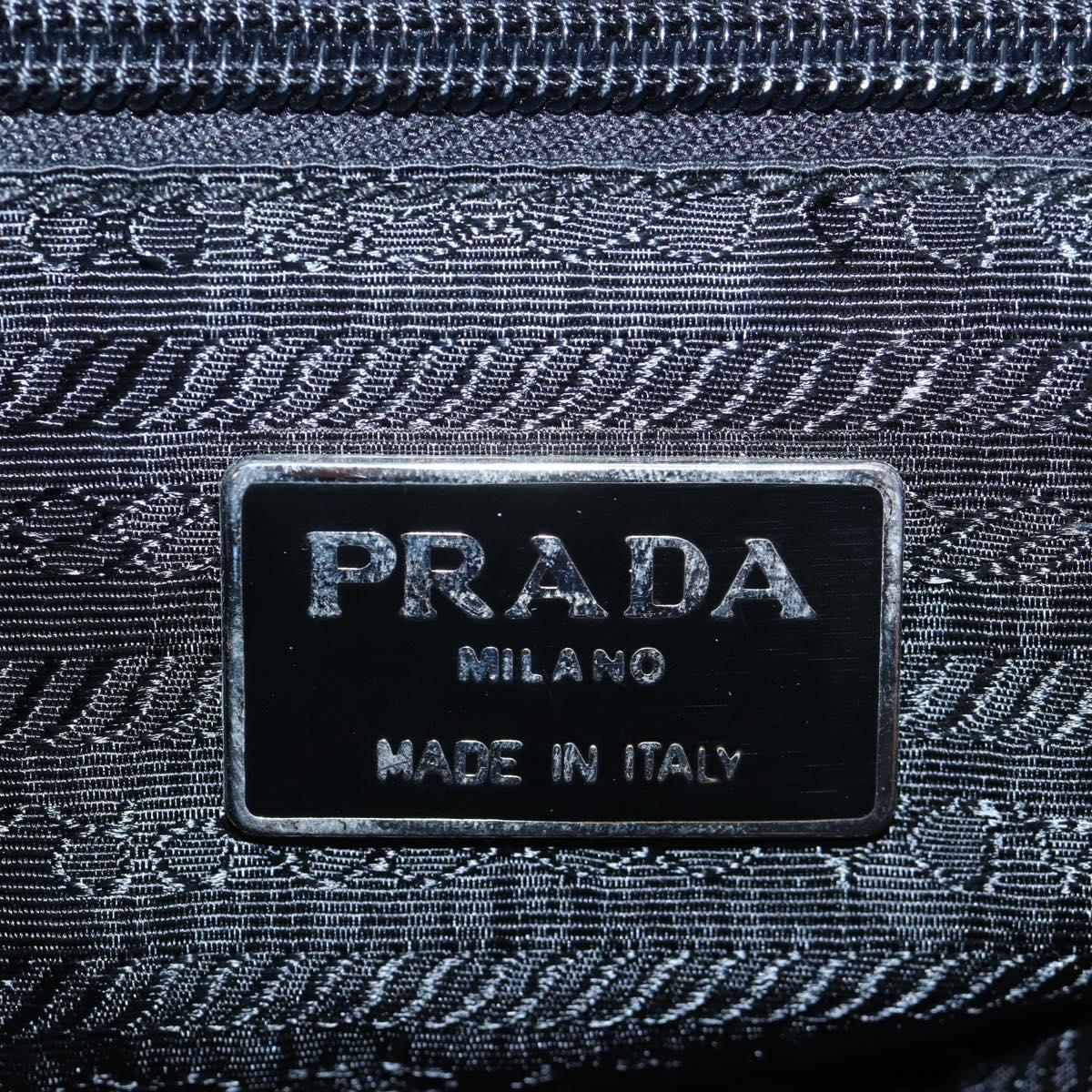 PRADA Backpack Nylon Black Silver Auth 203389A