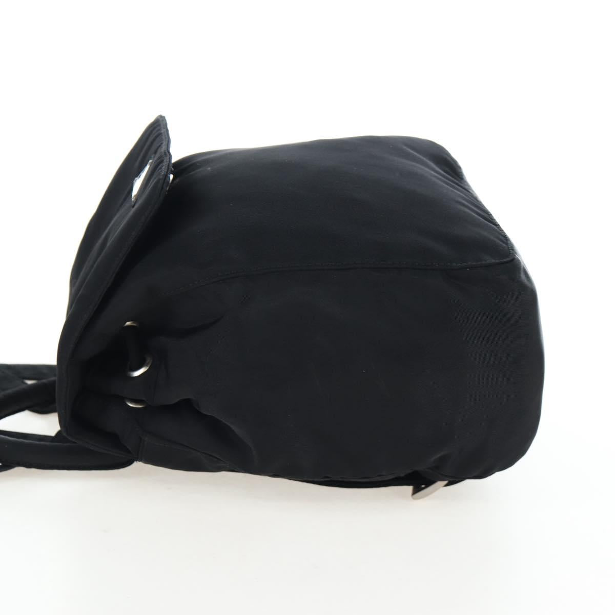 PRADA Backpack Nylon Black Silver Auth 203389A