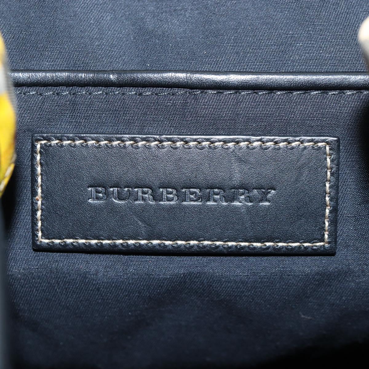 BURBERRY Nova Check Graffiti Backpack Canvas Beige Silver Auth 203410M