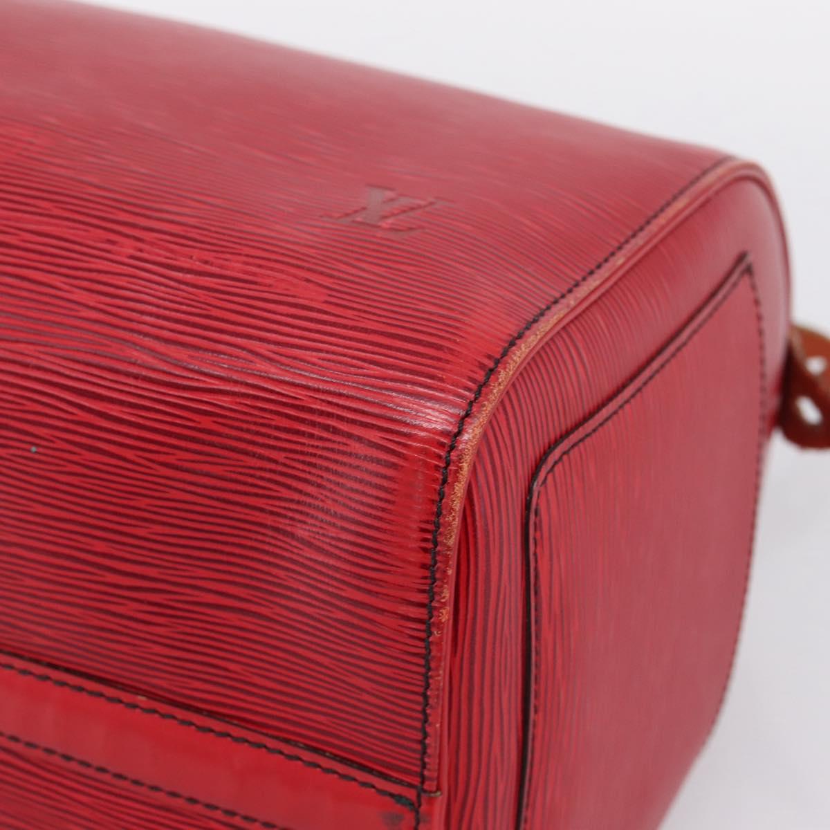 LOUIS VUITTON Epi Speedy 35 Hand Bag Castilian Red M42997 LV Auth 203411
