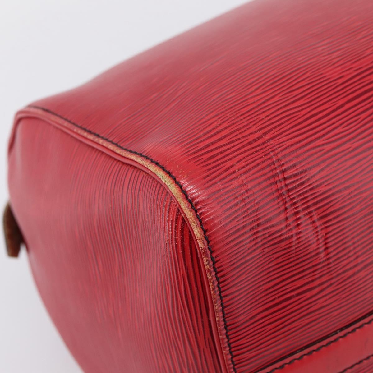 LOUIS VUITTON Epi Speedy 35 Hand Bag Castilian Red M42997 LV Auth 203411