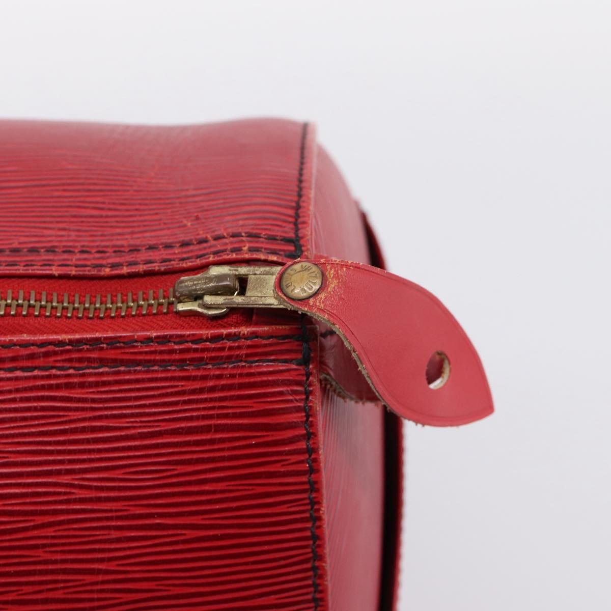 LOUIS VUITTON Epi Speedy 35 Hand Bag Castilian Red M42997 LV Auth 203411
