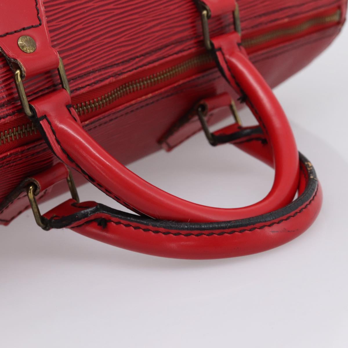 LOUIS VUITTON Epi Speedy 35 Hand Bag Castilian Red M42997 LV Auth 203411