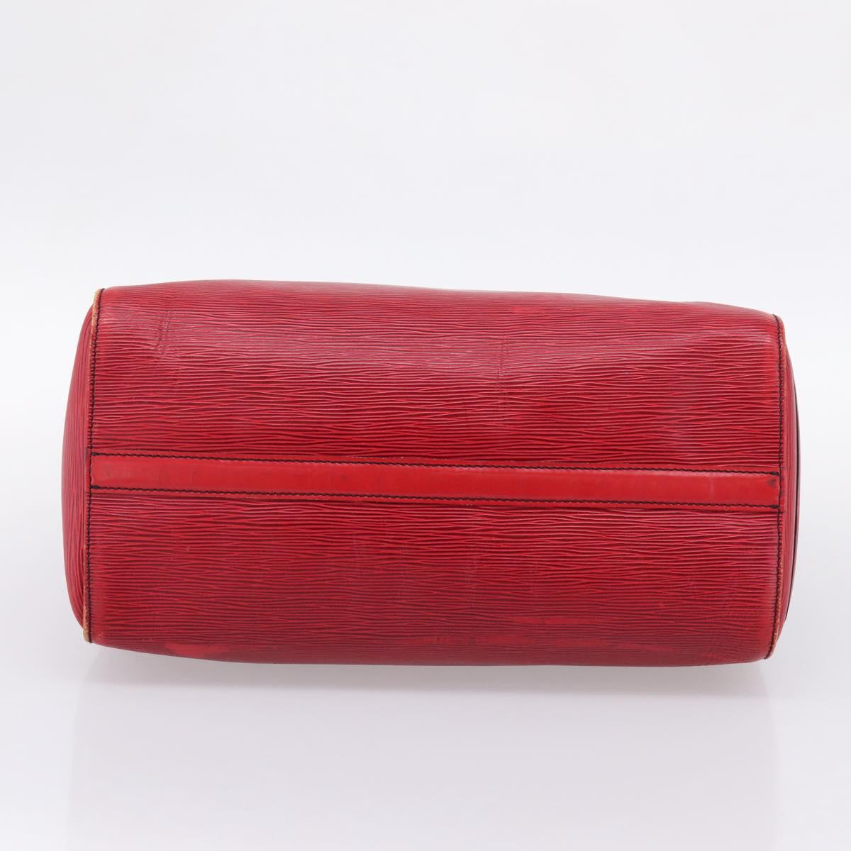 LOUIS VUITTON Epi Speedy 35 Hand Bag Castilian Red M42997 LV Auth 203411