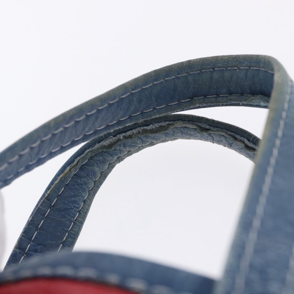 BALENCIAGA Bazaar Shopper XS Hand Bag Leather 2way Blue 452458 Auth 203417
