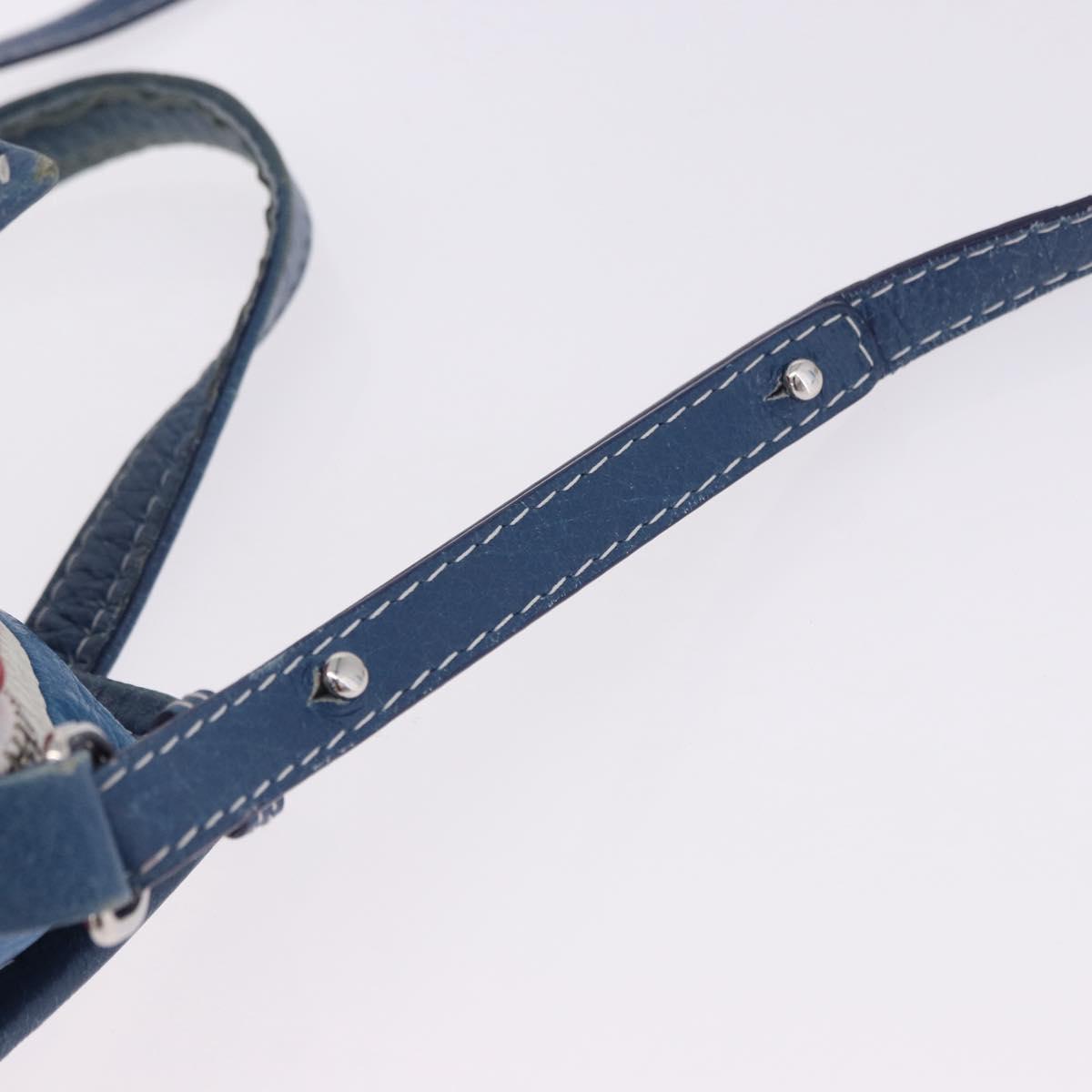 BALENCIAGA Bazaar Shopper XS Hand Bag Leather 2way Blue 452458 Auth 203417