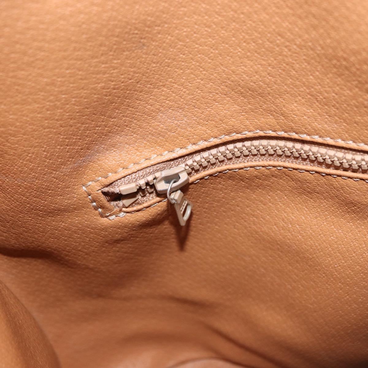 CELINE Macadam Canvas Shoulder Bag PVC Leather Brown Gold Auth 203425