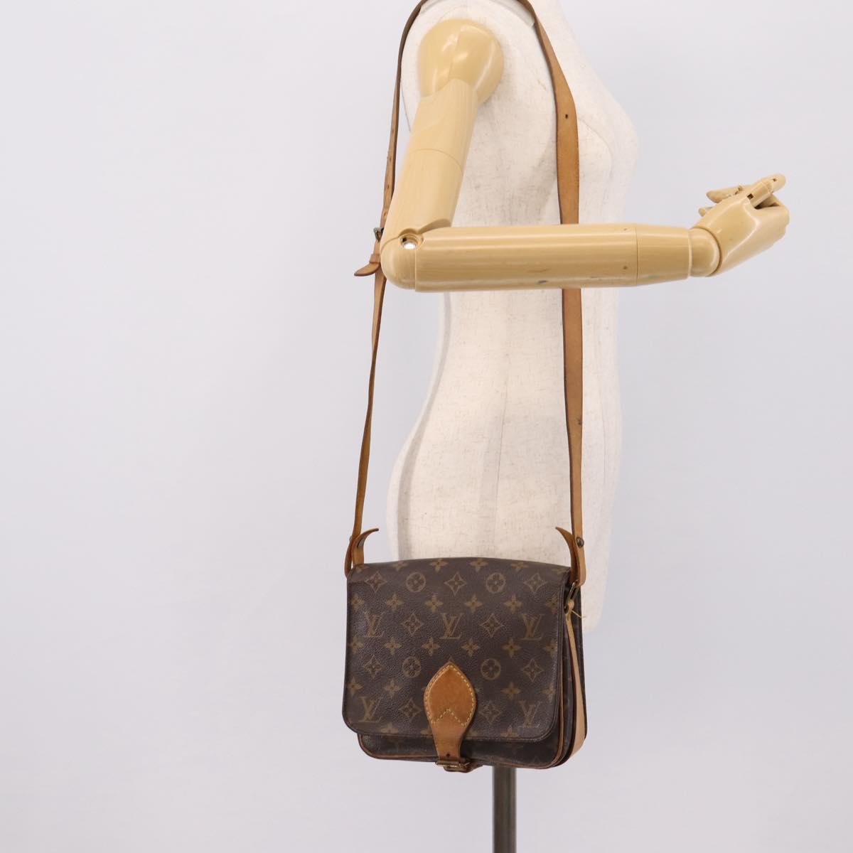 LOUIS VUITTON Monogram Cartouchiere MM Shoulder Bag M51253 LV Auth 203429