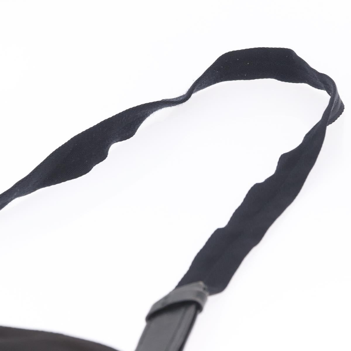 PRADA Shoulder Bag Nylon Black Silver Auth 203431