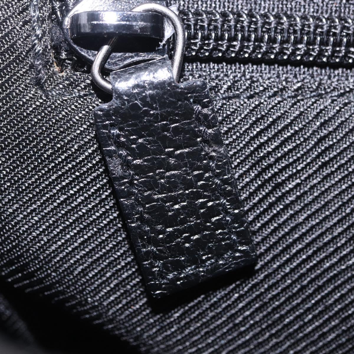 GUCCI GG Canvas Shoulder Bag Black Silver 03136 Auth 203437A