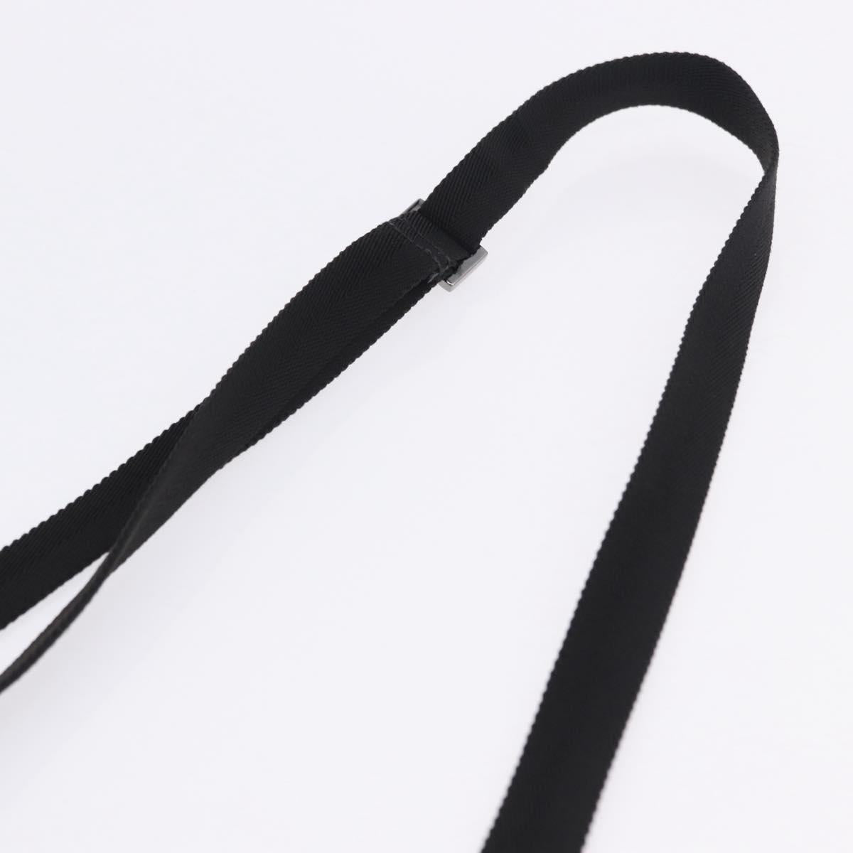 GUCCI GG Canvas Shoulder Bag Black Silver 03136 Auth 203437A