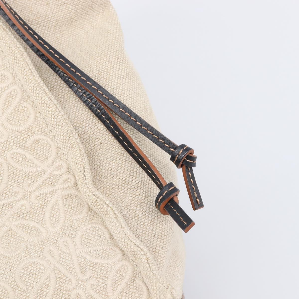 LOEWE Cushion Tote Bag Canvas Beige Auth 203445V