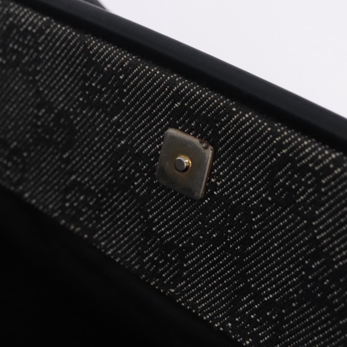 GUCCI GG Canvas Tote Bag Black Gold 92730 Auth 203446V
