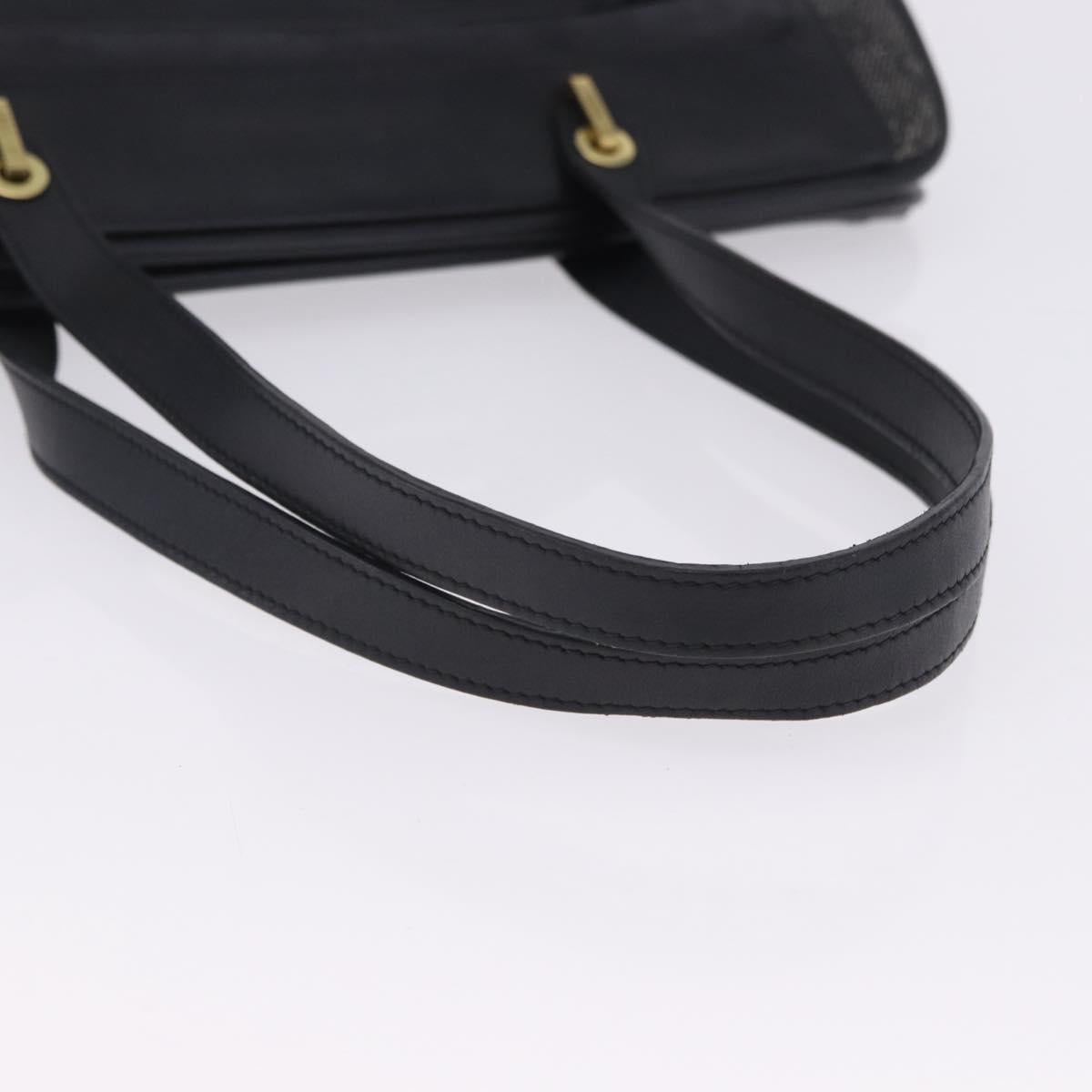GUCCI GG Canvas Tote Bag Black Gold 92730 Auth 203446V