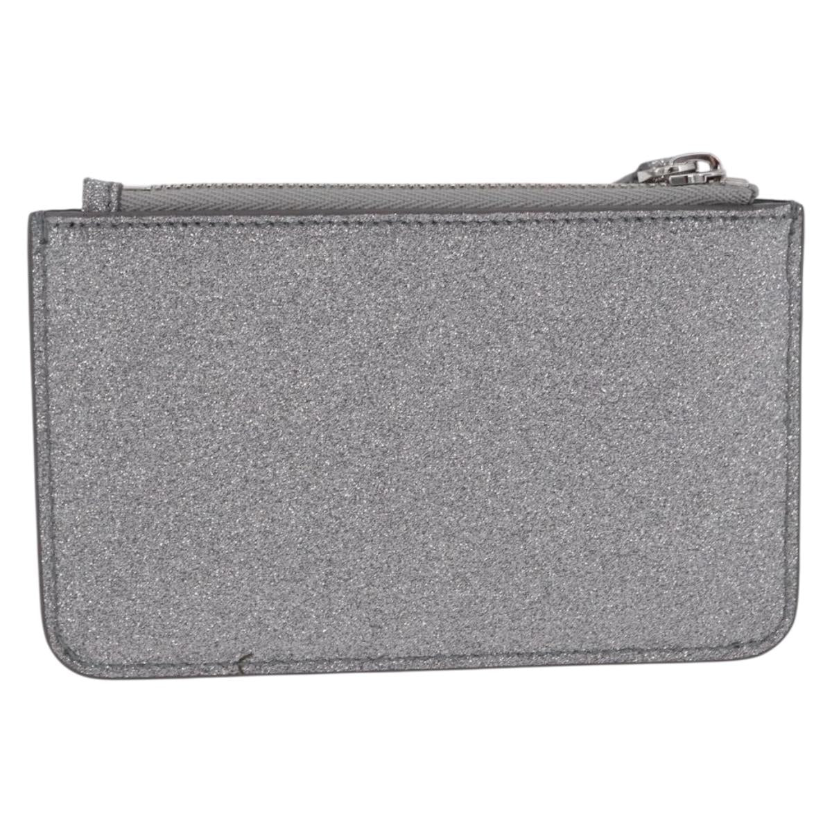 BALENCIAGA Every Day Coin Purse Leather Silver 581306 Auth 203452V