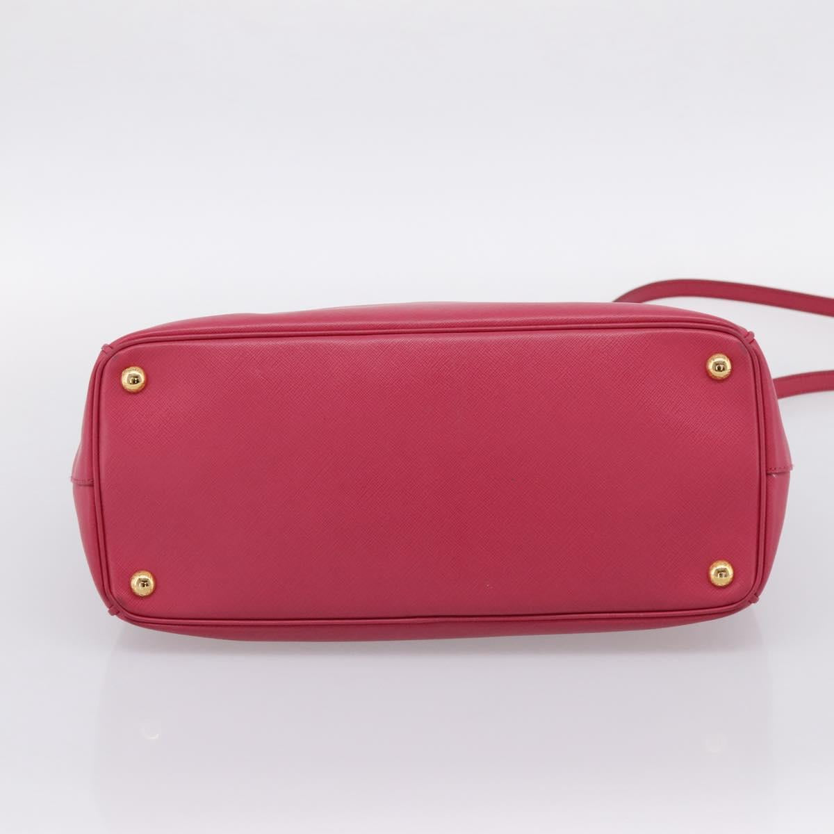 PRADA Galleria Hand Bag Safiano Leather 2way Pink Gold Auth 203457V