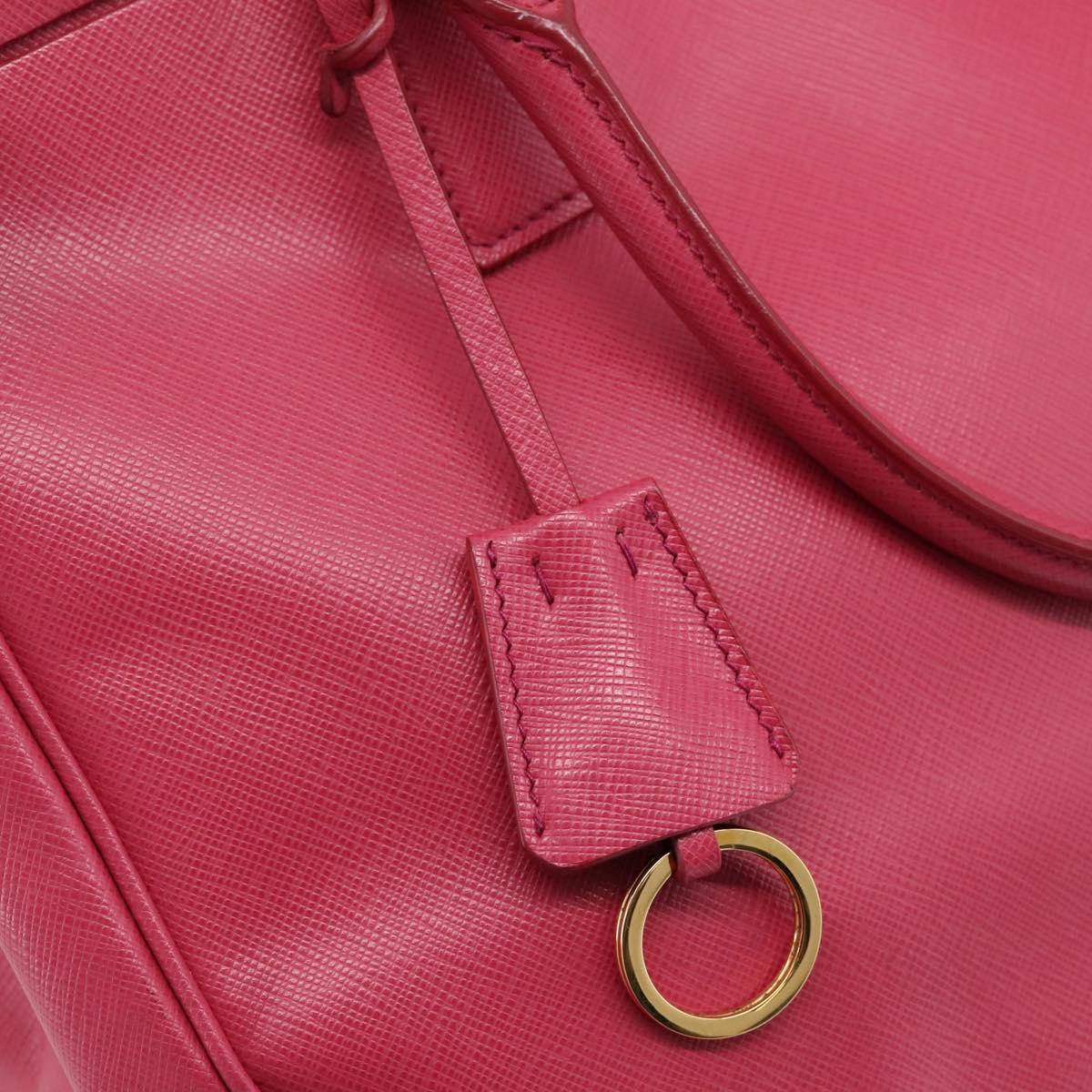 PRADA Galleria Hand Bag Safiano Leather 2way Pink Gold Auth 203457V